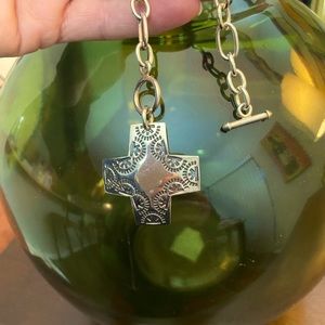 Silpada virtuosity cross toggle clasp necklace